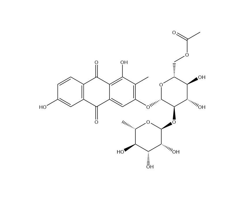 1,3,6-三羥基-2-甲基蒽醌-3-O-α-鼠李糖-（1→2）-β-D-（6’-O-乙?；?葡萄糖苷|87686-87-1